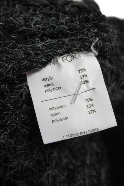 Oak + Fort Unisex Dark Gray Pullover Sweater Crew Neck Acrylic Size XS