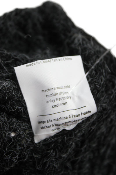 Oak + Fort Unisex Dark Gray Pullover Sweater Crew Neck Acrylic Size XS