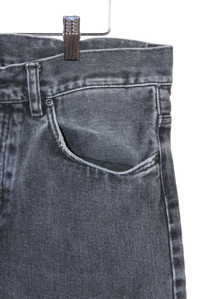 Carhartt Mens Straight Tapered Jeans Dark Gray Button 100% Cotton Size 32