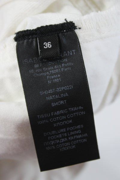 Isabel Marant Unisex Bermuda Shorts White Size 36
