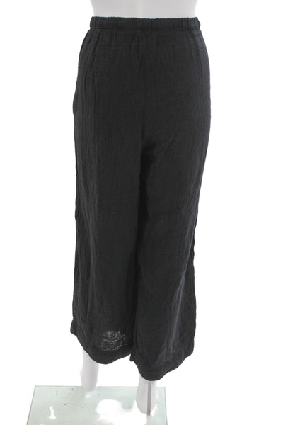 Velvet by Graham & Spencer Womens Cropped Pants Black Cotton Drawstring Size M