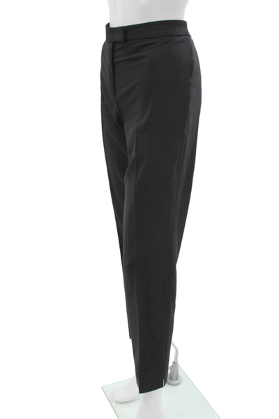 ELEVENTY Womens Black Cropped Dress Pants Button Closure Size 30