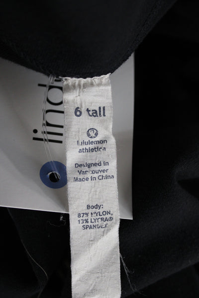 Lululemon Women Sweatpants Black Nylon Lycra Tall Size 6