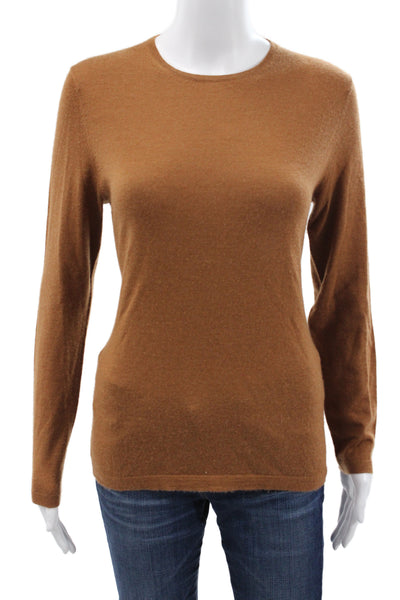 Neiman Marcus Unisex Pullover Sweater Brown Crew Neck Long Sleeve Size M
