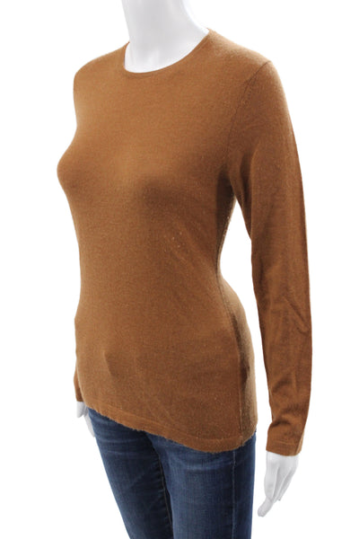 Neiman Marcus Unisex Pullover Sweater Brown Crew Neck Long Sleeve Size M