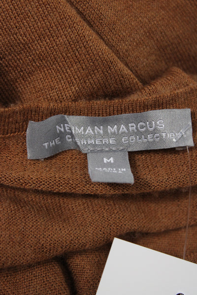 Neiman Marcus Unisex Pullover Sweater Brown Crew Neck Long Sleeve Size M