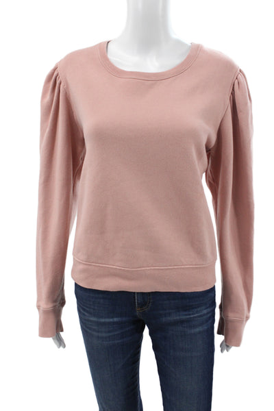 ALC Womens Pink Crewneck Long Sleeve Designer Sweatshirt Size L