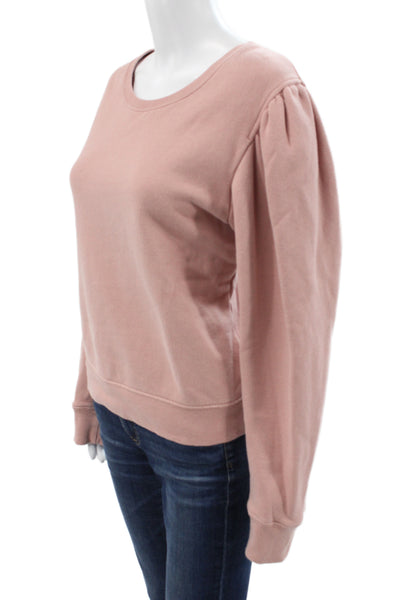 ALC Womens Pink Crewneck Long Sleeve Designer Sweatshirt Size L