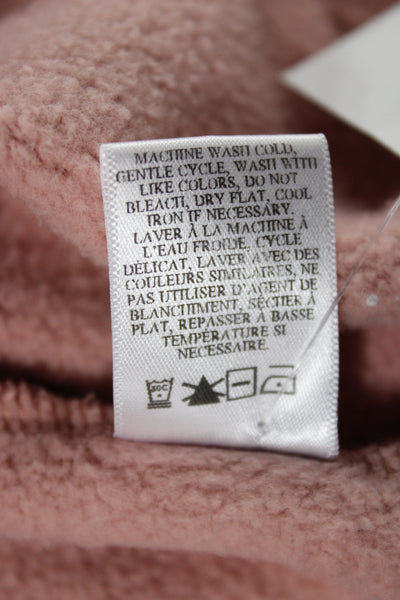 ALC Womens Pink Crewneck Long Sleeve Designer Sweatshirt Size L