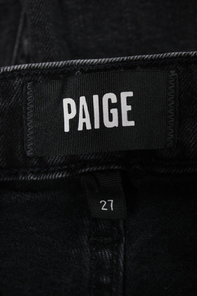 Paige Womens Dark Gray High Waist Cropped Straight Jeans Size 27
