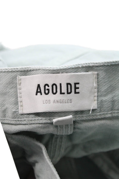 Agolde Unisex High Rise Cargo Carpenter Gray Organic Cotton Pants Size 27