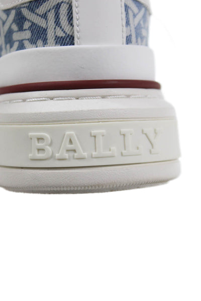 Bally Womens Denim Maily Lace Up Low Top Sneakers Blue Size 7 Medium