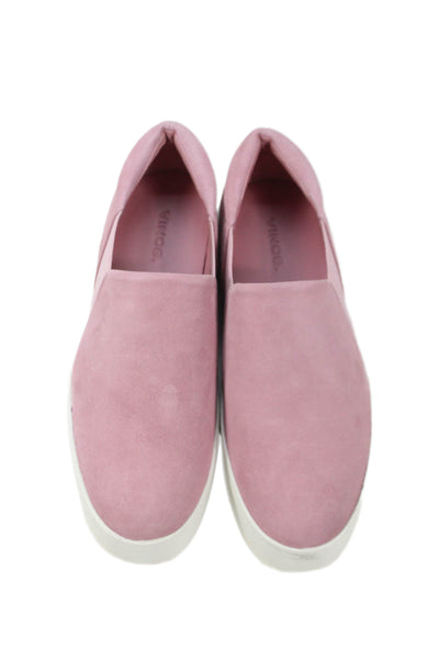 Vince Womens Suede Platform Warren Slide On Sneakers Pink Size 7.5 Medium