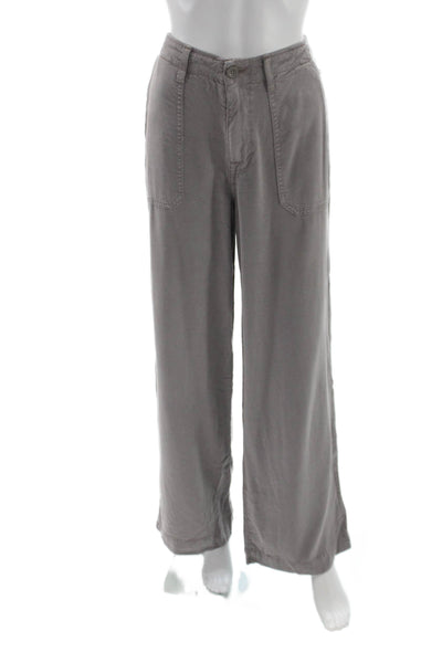 Fidelity Denim Womens Gray Cargo Pants Lyocell Button Boho Size 28