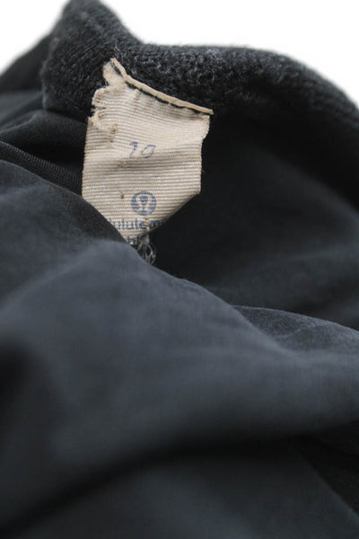 Lululemon Women Black Wool V-Neck Pullover Sweater Long Sleeve Gothic Size 10