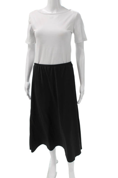 French Connection Womens A-Line Black Long Solid Skirt Size L