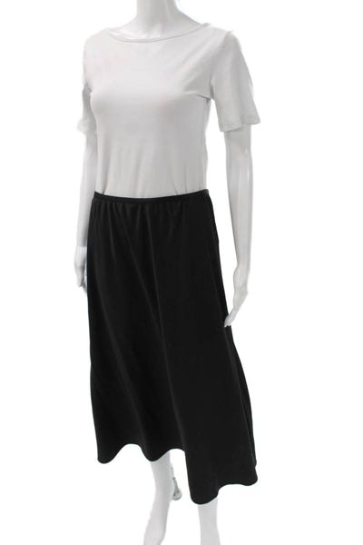 French Connection Womens A-Line Black Long Solid Skirt Size L
