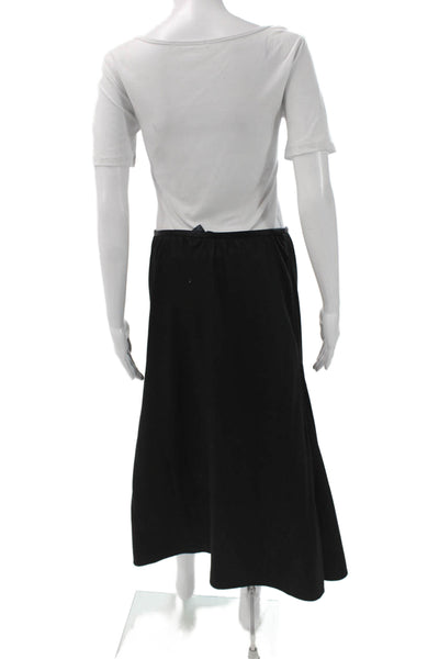 French Connection Womens A-Line Black Long Solid Skirt Size L