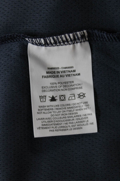 Nike Mens Stand-Up Collar Long Sleeve Dark Blue T-Shirt Size L
