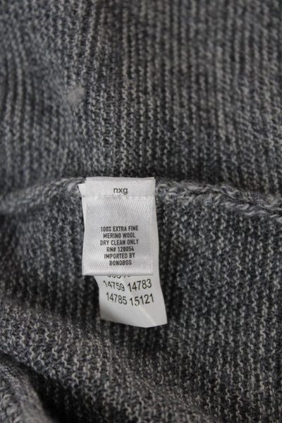 Bonobos Mens Henley Pullover Merino Wool Button Long Sleeve Gray Size M