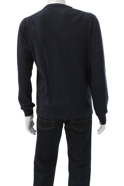 Hugo Boss Mens Pullover V-Neck Dark Blue Long Sleeve Size XL