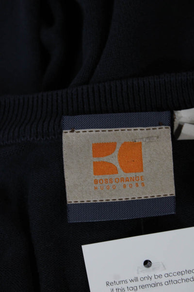 Hugo Boss Mens Pullover V-Neck Dark Blue Long Sleeve Size XL