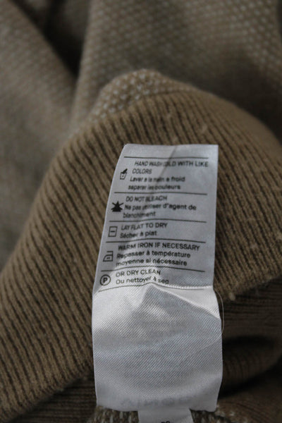 Vince Mens Pullover Crew Neck Sweater Beige Long Sleeve Size M