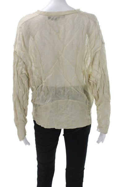 RLX Ralph Lauren Unisex Beige V-Neck Pullover Sweater Long Sleeve Size S