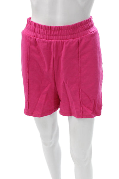 Sweaty Betty Unisex Pink Sweat Shorts Cotton Size 10