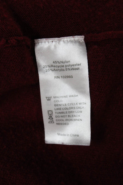 Thakoon Womens Pullover V-Neck Long Sleeve Red Sweater Tie Bust 30 Size XS