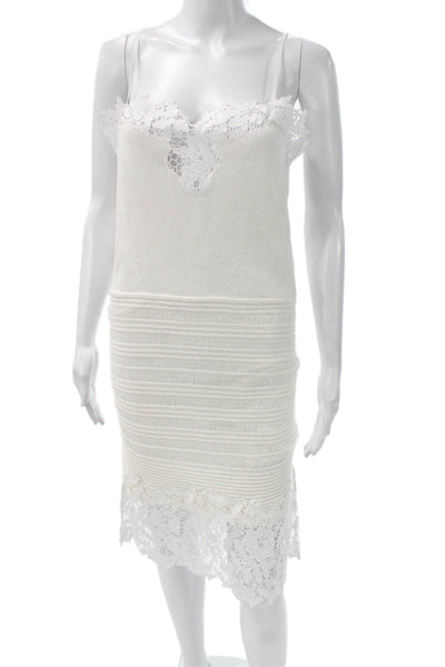 Thakoon Womens Slip Dress White Sleeveless Cotton Mini Size M