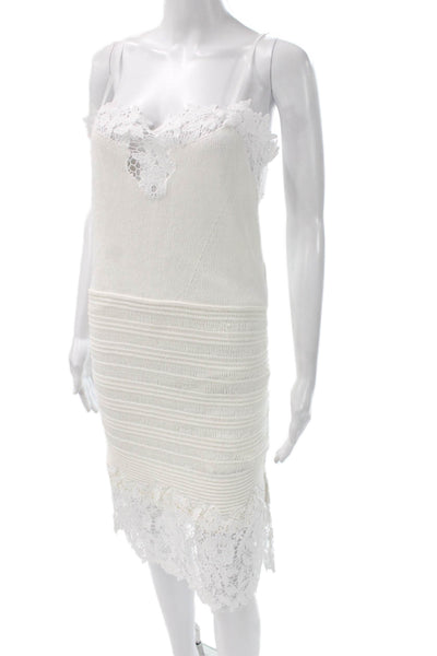 Thakoon Womens Slip Dress White Sleeveless Cotton Mini Size M