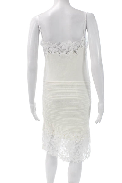 Thakoon Womens Slip Dress White Sleeveless Cotton Mini Size M
