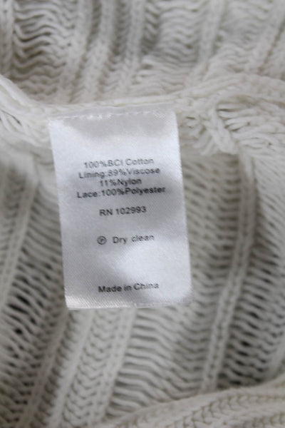 Thakoon Womens Slip Dress White Sleeveless Cotton Mini Size M