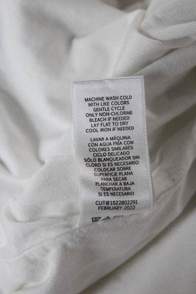 Love Whit by Whitney Port Women White Shift Dress Knee Length Round Neck Size L