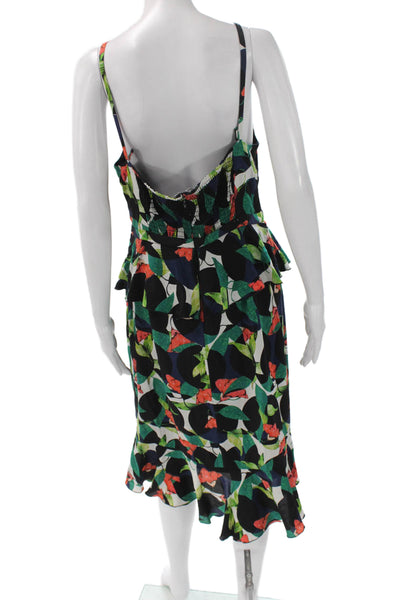 J Crew Womens Silk Floral Sundress V Neck Sleeveless Knee Length Size 10