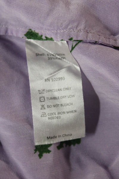 Thakoon Women Purple Floral V Neck Sleeveless Slip Dress Mini Size 6