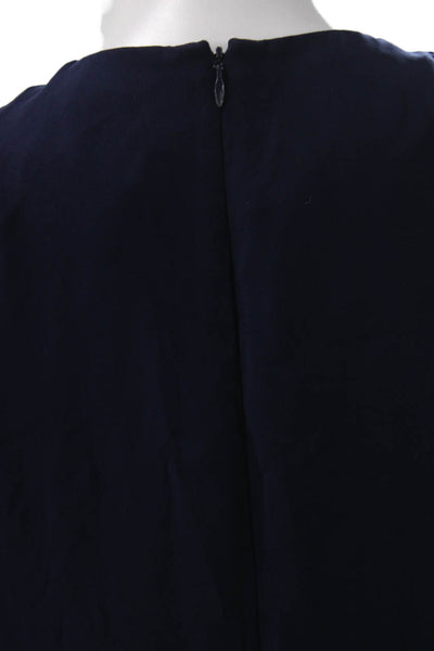 Shoshanna Women Dark Blue Nautical Shift Dress 3/4 Sleeve Mini Size 2