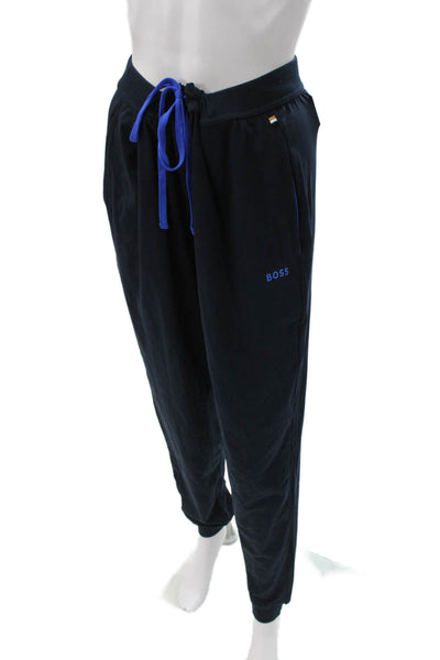 BOSS Women Jogger Sweatpants Dark Blue Drawstring Inseam 28 Size L