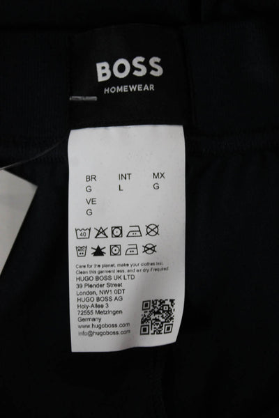 BOSS Women Jogger Sweatpants Dark Blue Drawstring Inseam 28 Size L