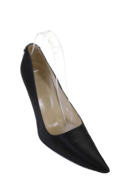 Vera Wang Womens Leather Pointed Toe High Heels Pumps Shoes Black Size 7M