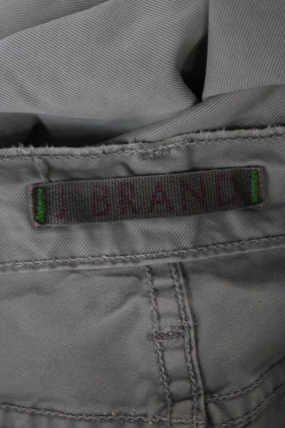 J Brand Women Cropped Khakis Gray Cotton Button Size 27