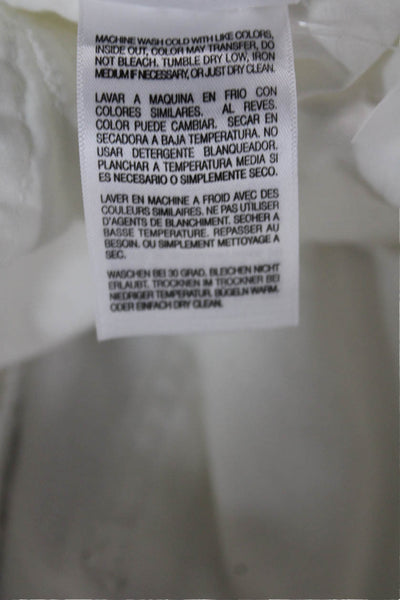Mother Womens Ankle Cropped High Waist White Denim Jeans Size 26