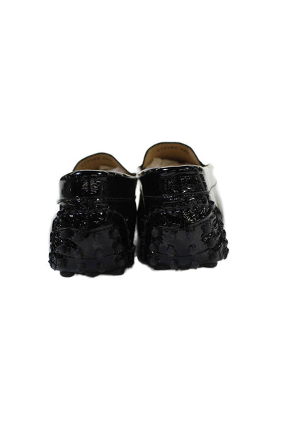 Paolo Bentini Womens Patent Leather Driving Loafers Black Size 40.5 10.5