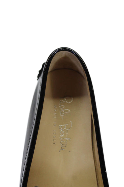 Paolo Bentini Womens Patent Leather Driving Loafers Black Size 40.5 10.5