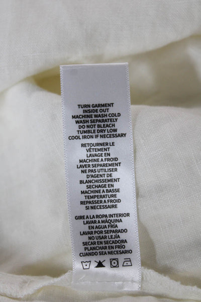 Splendid Womens Shift Shirt Dress White Sleeveless V-Neck Size S