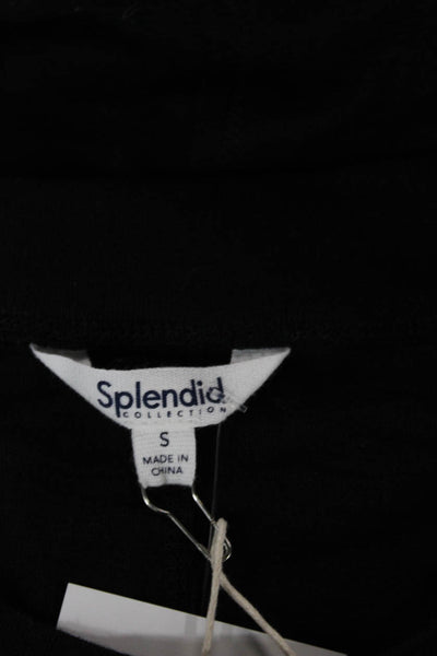 Splendid Women Black Sleeveless Crew Neck Top Solid Size S