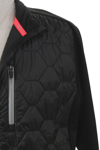 Puma Mens Quilted Windbreaker High Neck Zip Black Size L