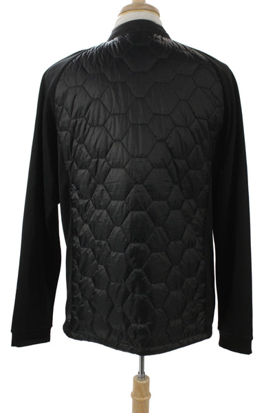 Puma Mens Quilted Windbreaker High Neck Zip Black Size L