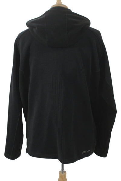 Spyder Mens Full-Zip Hoodie Black 100% Polyester Collared Size 2XL